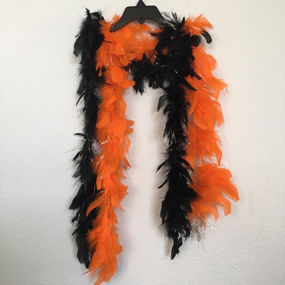 Black and Orange Feather Boas
